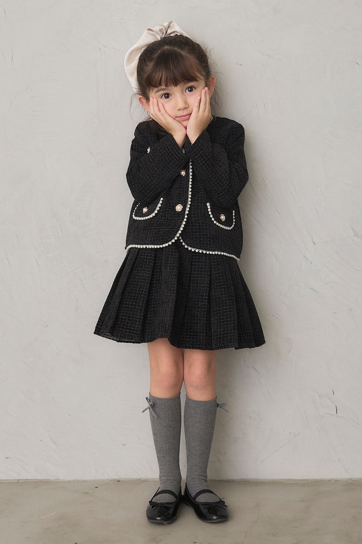 予約]パールツイードジャケット＋プリーツスカートセット – Frene