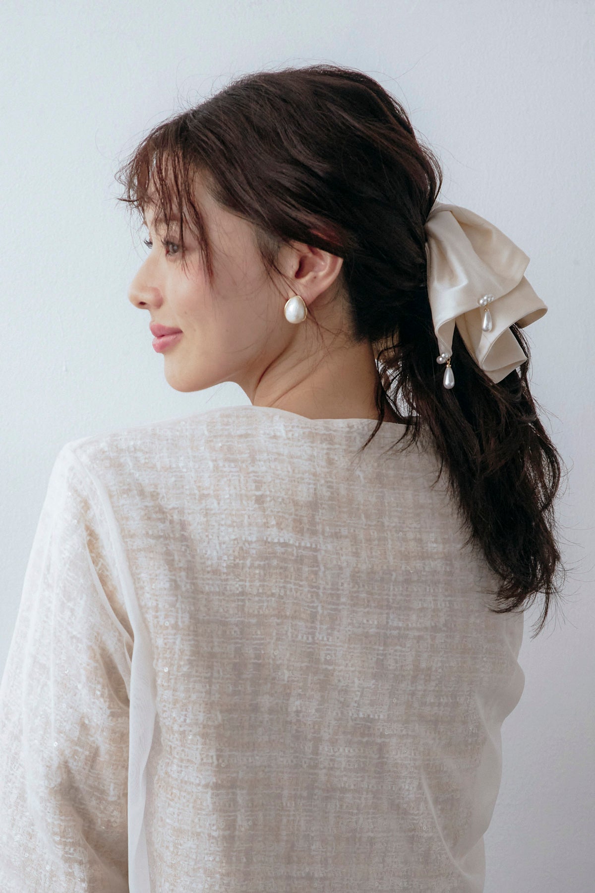 予約]ドロップパールモチーフヘアクリップ – Frene