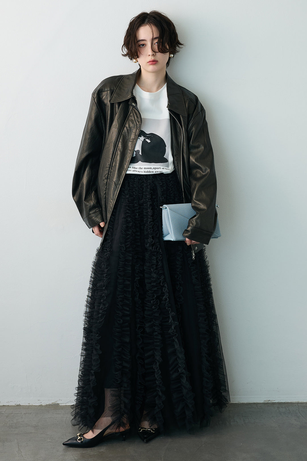 [予約]グロッシーワッシャーレザーライクジャケット