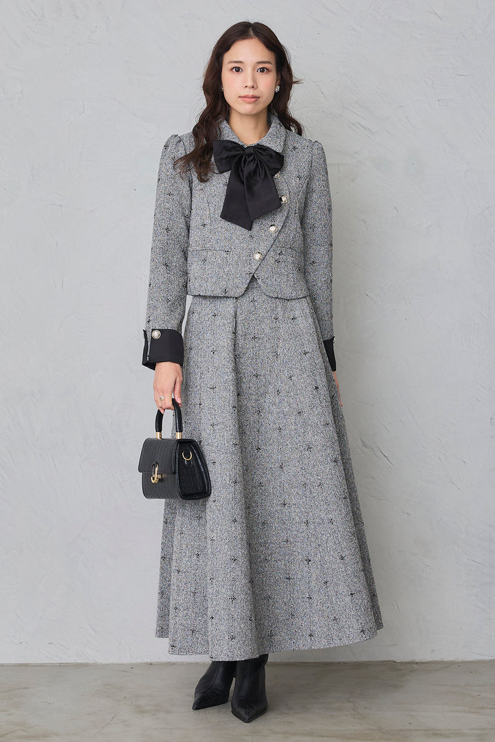 [予約]クラシックラインツイードリボン2wayセットアップ