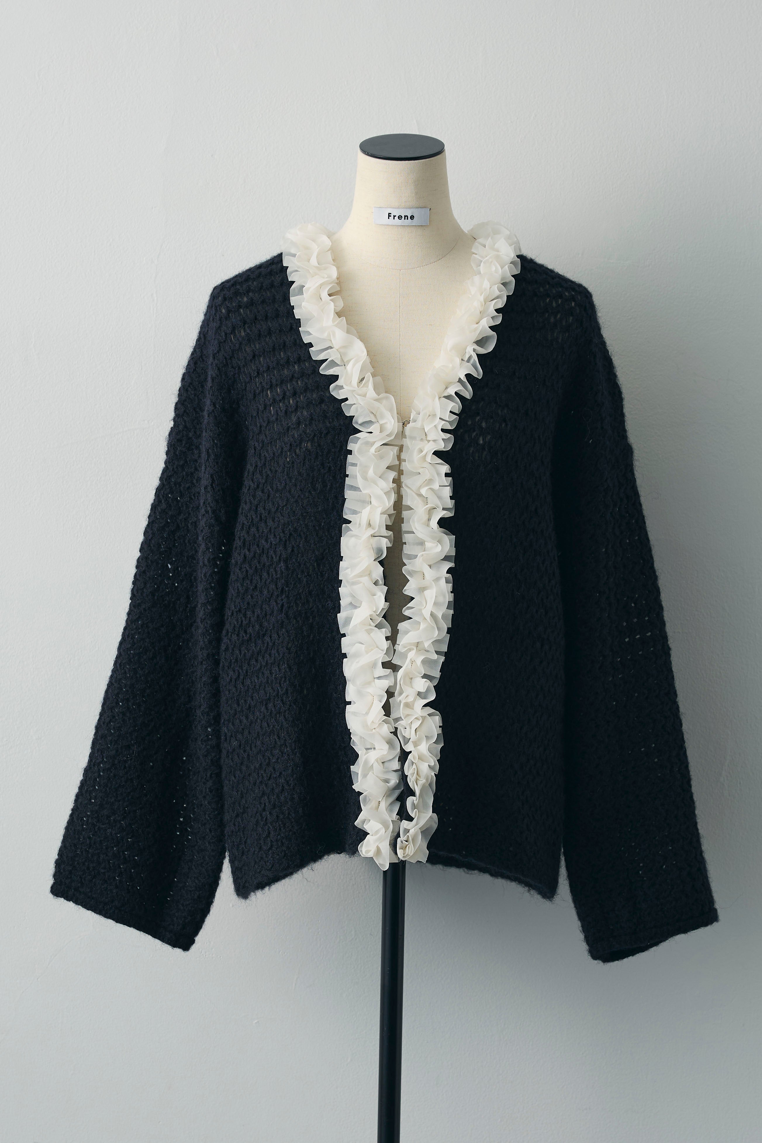 Frene フラーネ　パール付きダンボールコート+ブロードシアーブラウス ダンボールコート