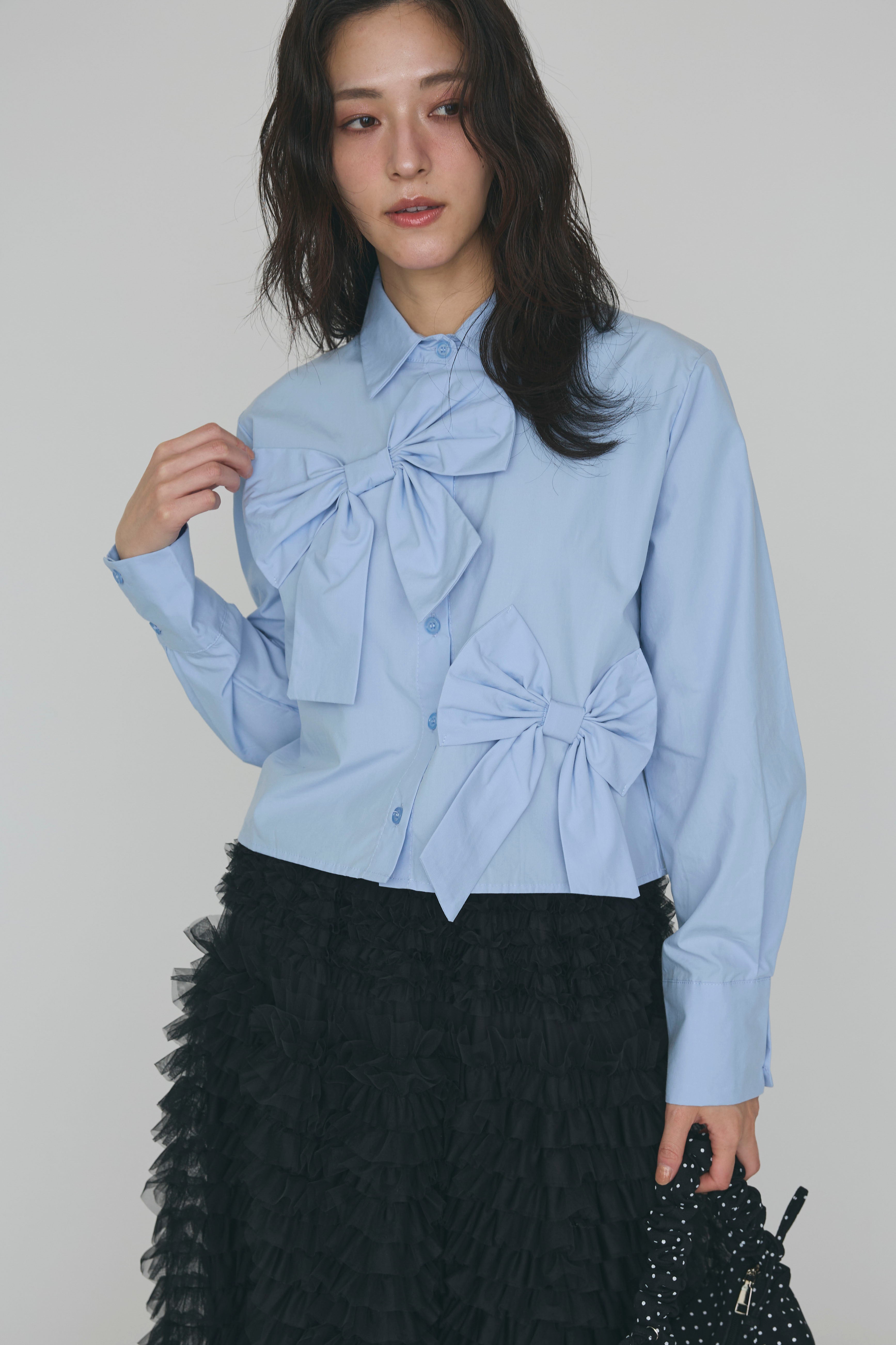 さくらもち　　完売❗️フリルギャザースリーブブラウス　ブラックfrene Shirt&Blouse – ページ – Frene