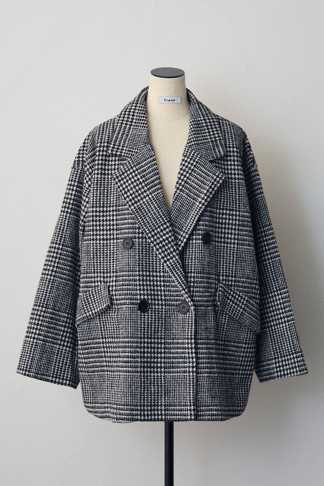 [予約]チェック柄ボクシーコート