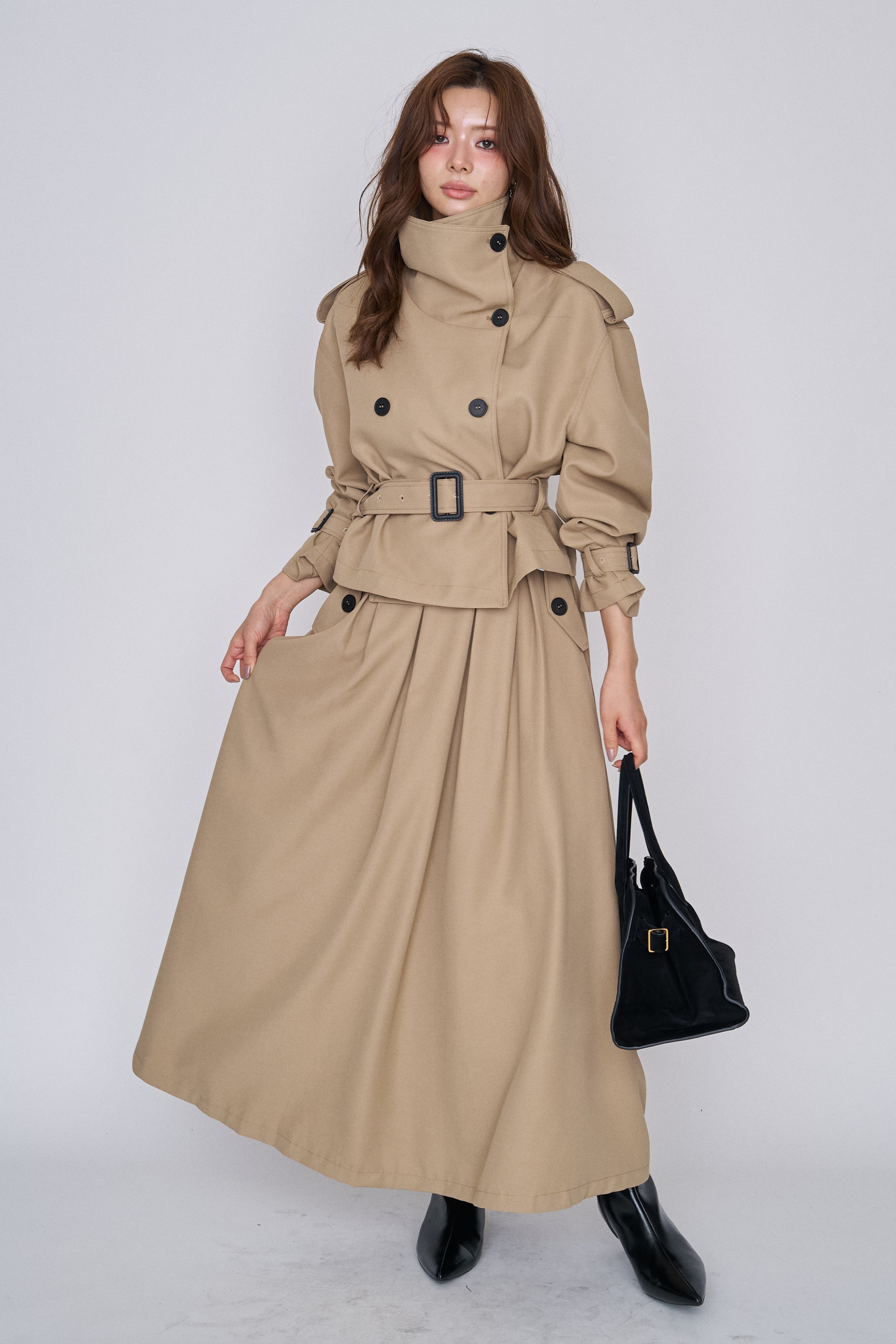 freneフラーネ　スカーフセットデニムマニッシュセットアップ Set up – Frene