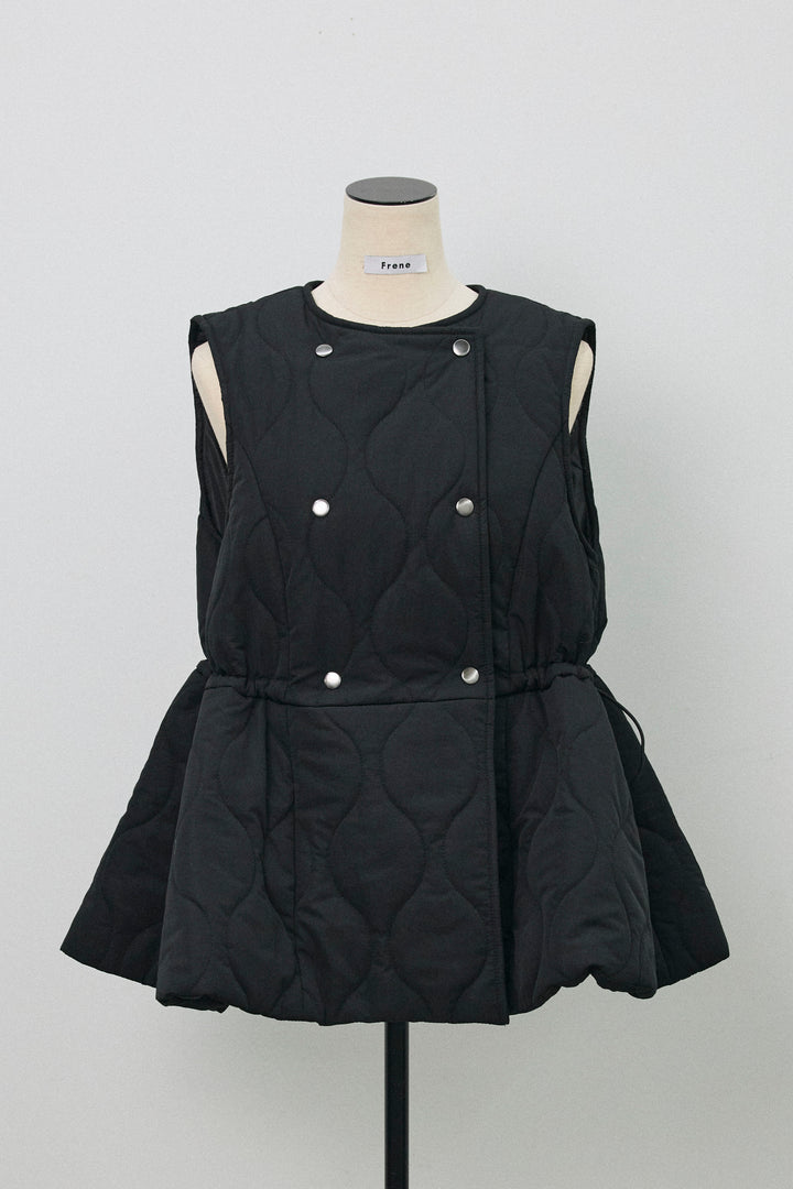 [予約]キルティングフレアシルエットベスト