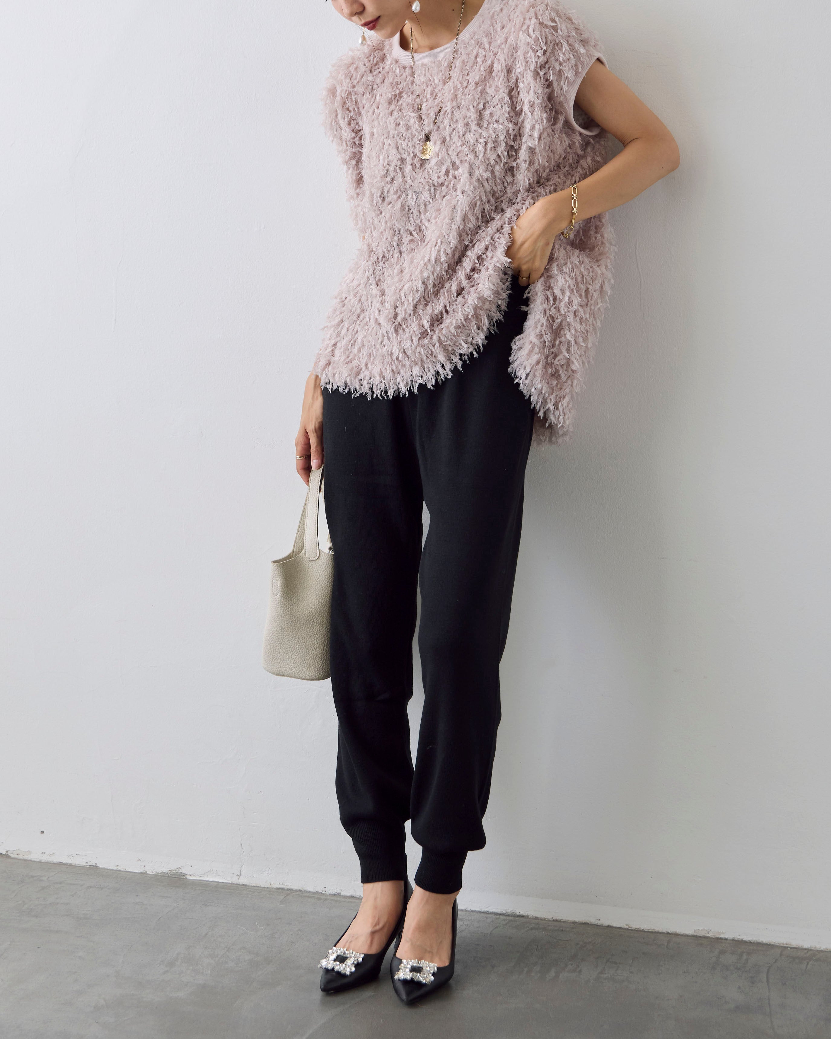 新作　リボンジャガードパールジレ　frene Vest – Frene