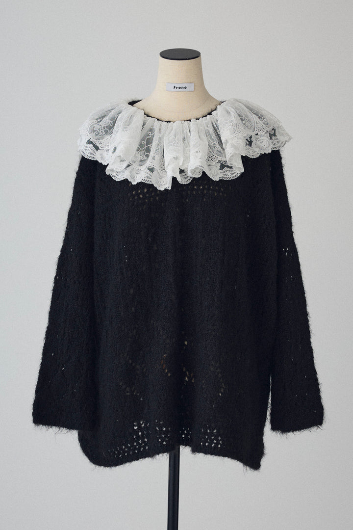 [予約]ダブルレースカラードッキングニット