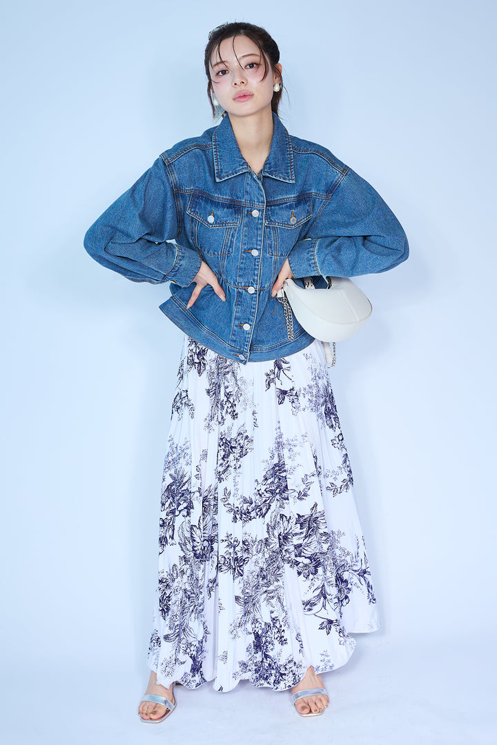 [予約]ペプラムデニムジャケット