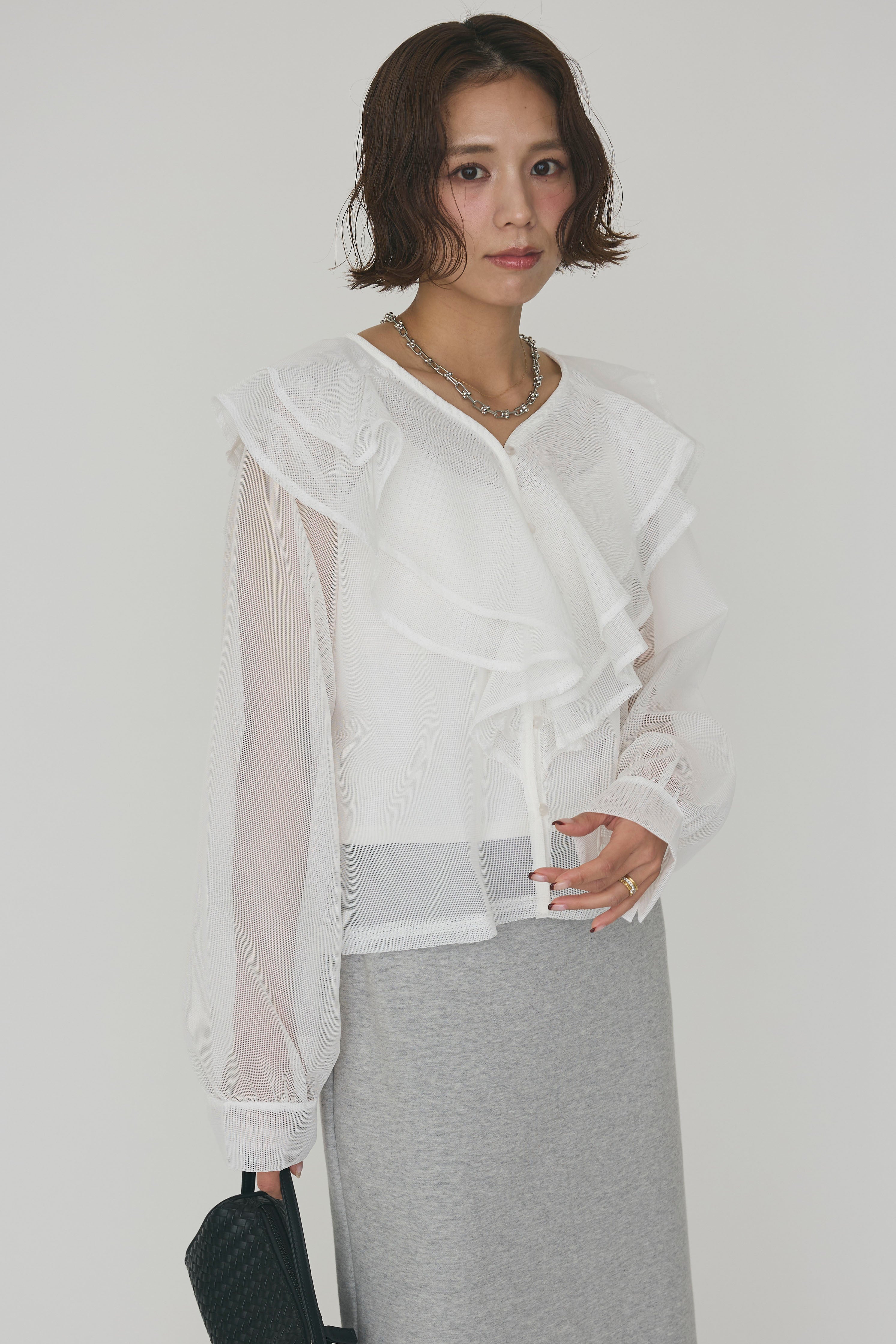 さくらもち　　完売❗️フリルギャザースリーブブラウス　ブラックfrene Shirt&Blouse – ページ – Frene