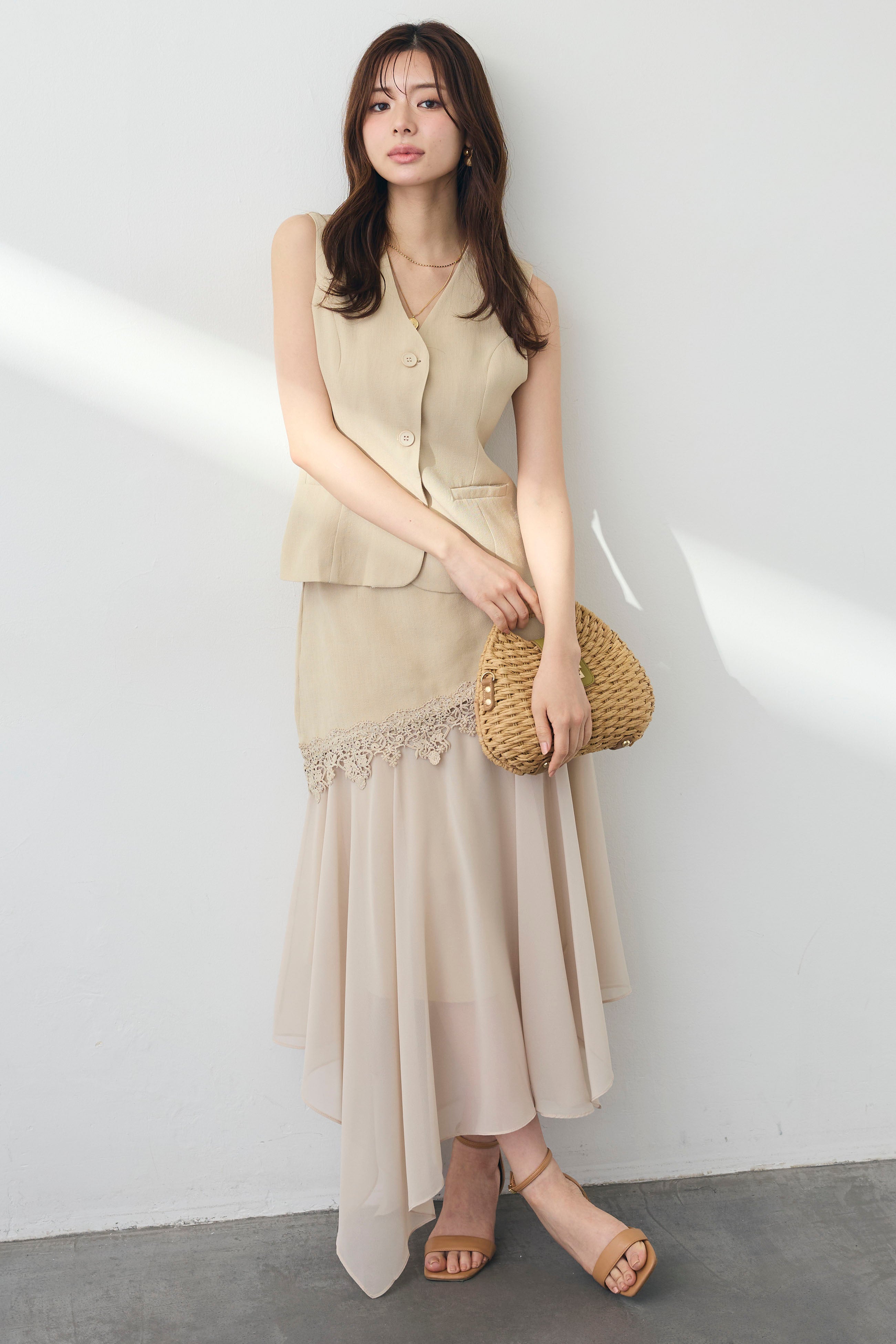 【新品】アイボリー フリル袖 セットアップ【Frene】 RANKING💫 – Frene