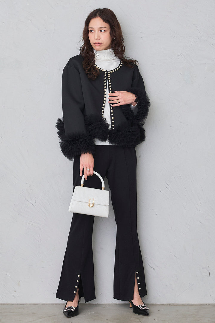 [予約]センタースリットパールパンツ