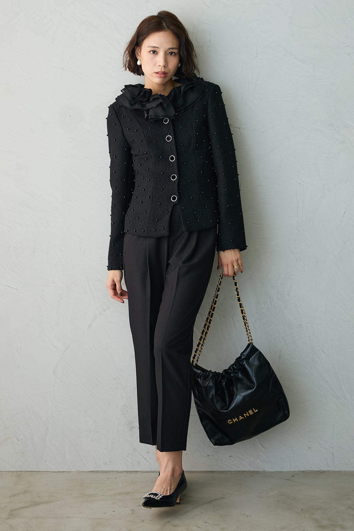 新品未使用 frene 2点アシメフリル ジャケット フリルスカート フラーネ 予約]アシメフリルマニッシュジャケット – Frene