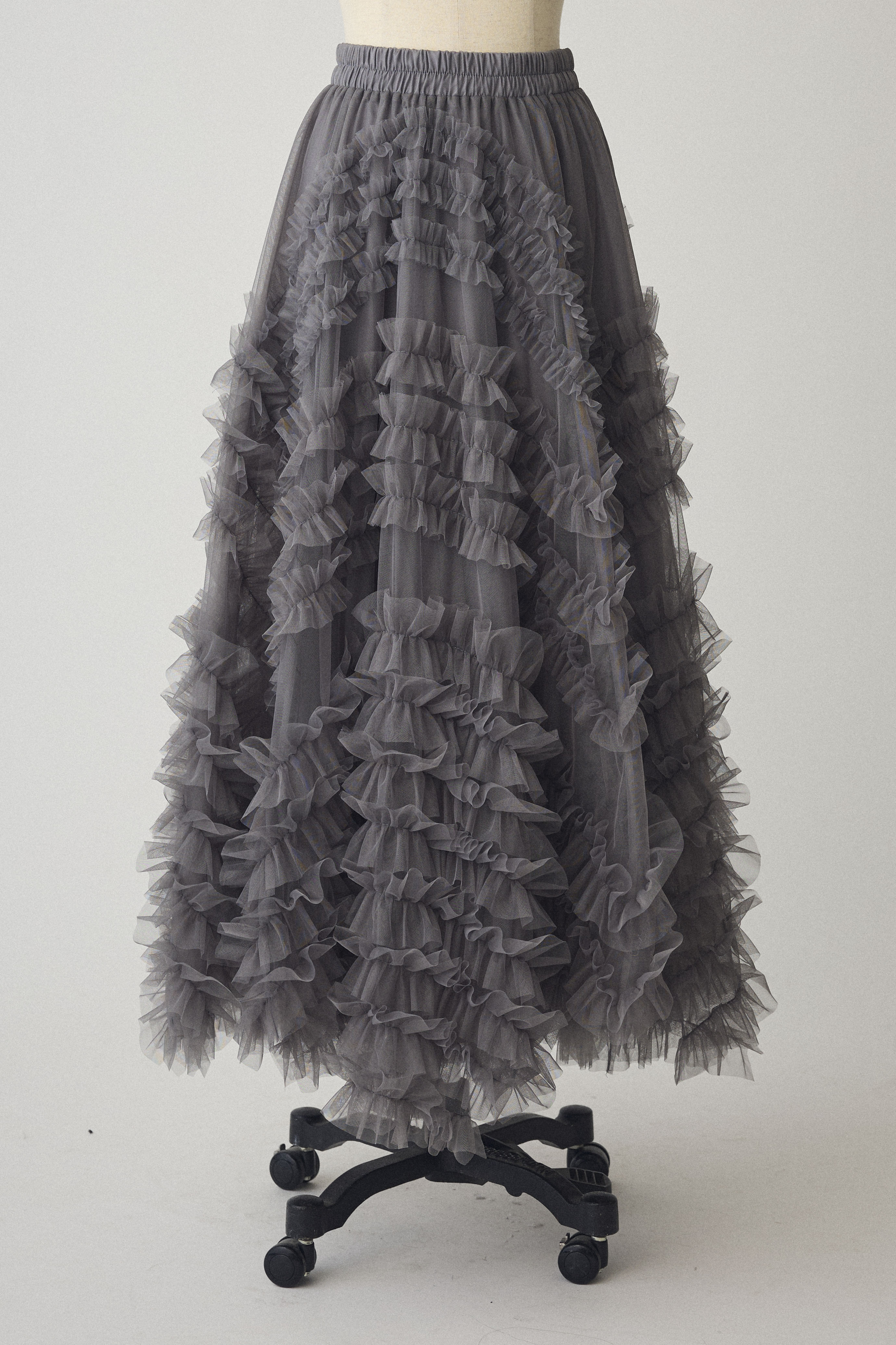ブラック ロングスカート チュールスカート　ボリューム　Frene Skirt – Frene