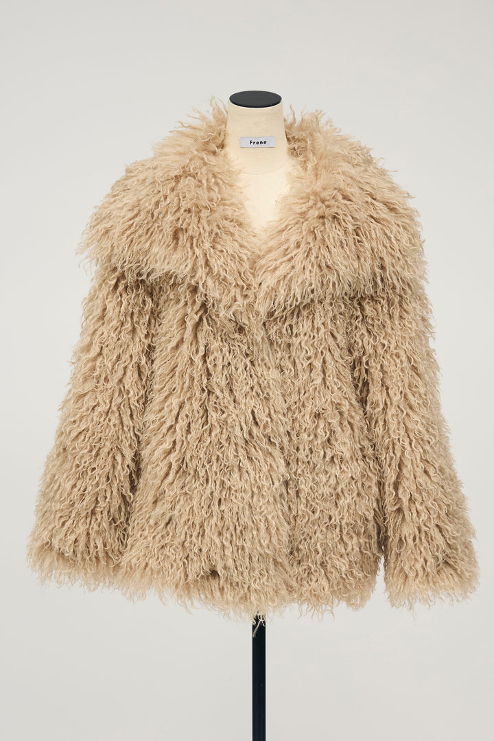 [予約]ロングシャギーエアリーコート