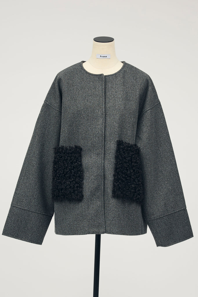 room306contemporaryノーカラーボアコート room306contemporaryノーカラーボアコート room306contemporary