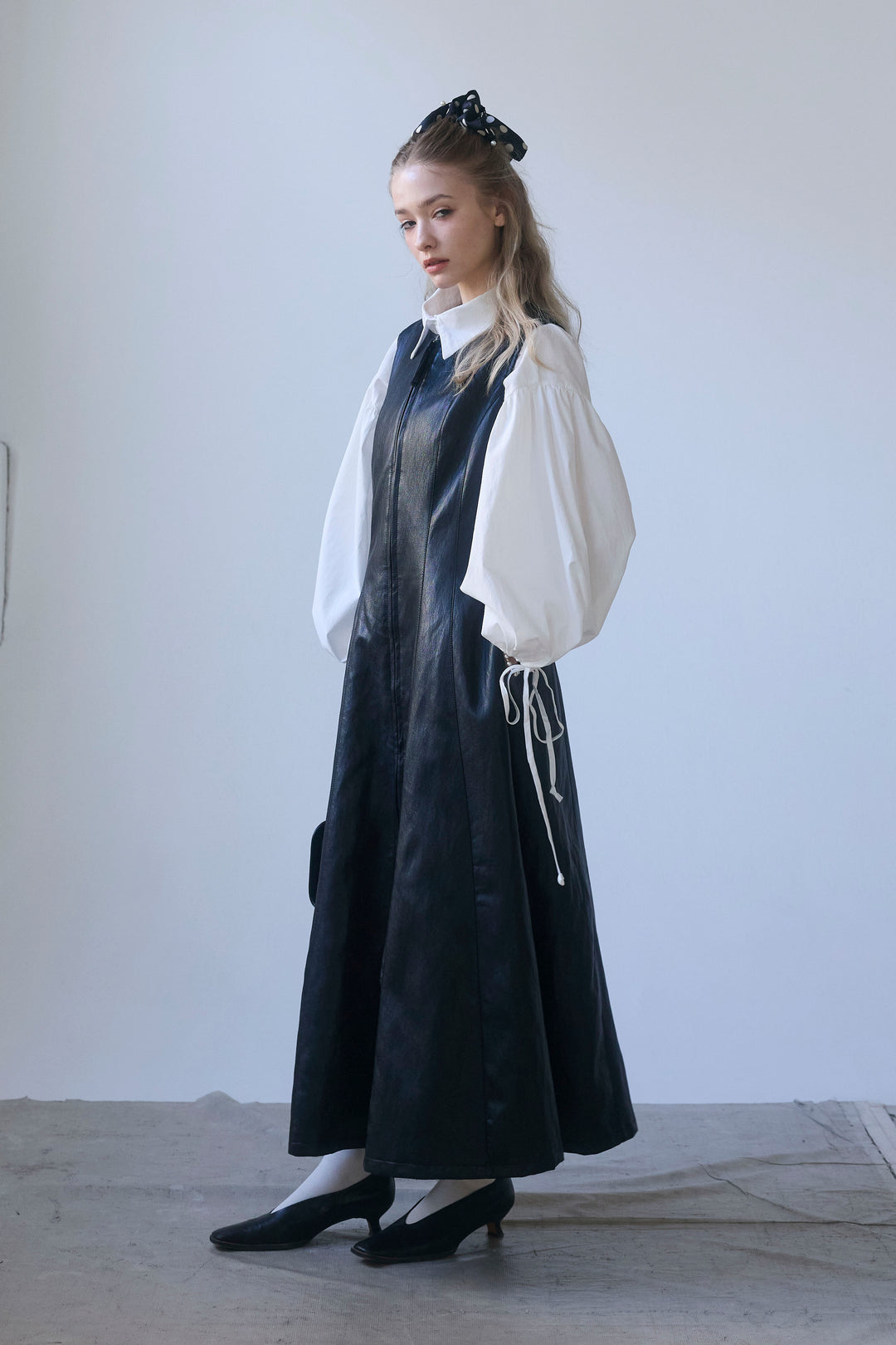 [予約]ワイドスリーブドロストクロップドシャツ