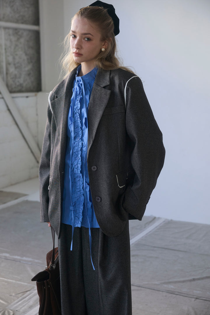 [予約]ライトツイードマニッシュジャケットセットアップ