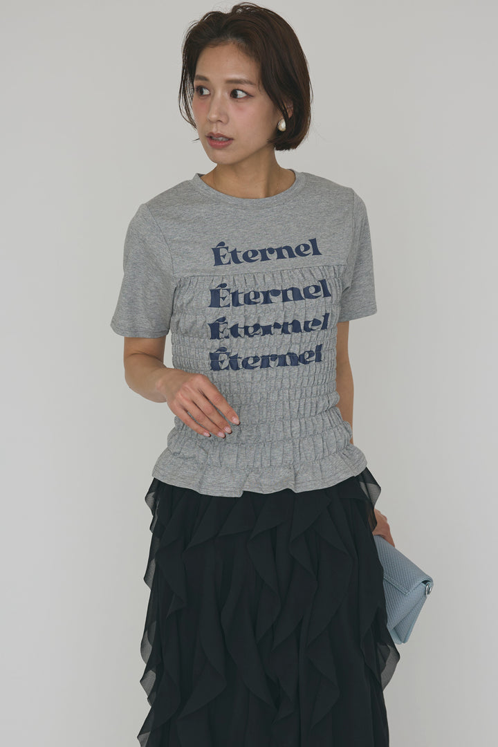[予約]シャーリングロゴコンパクトTシャツ