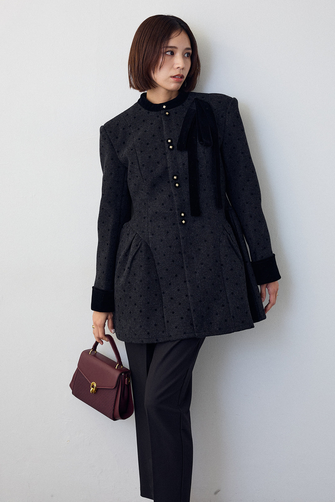 [予約]クラシカルウエストシェイプフレアコート