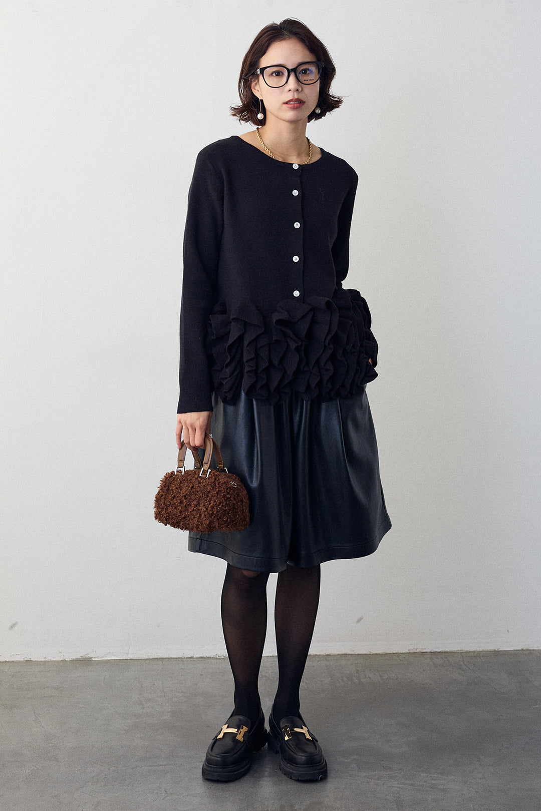 [予約]レザーライクハーフパンツ