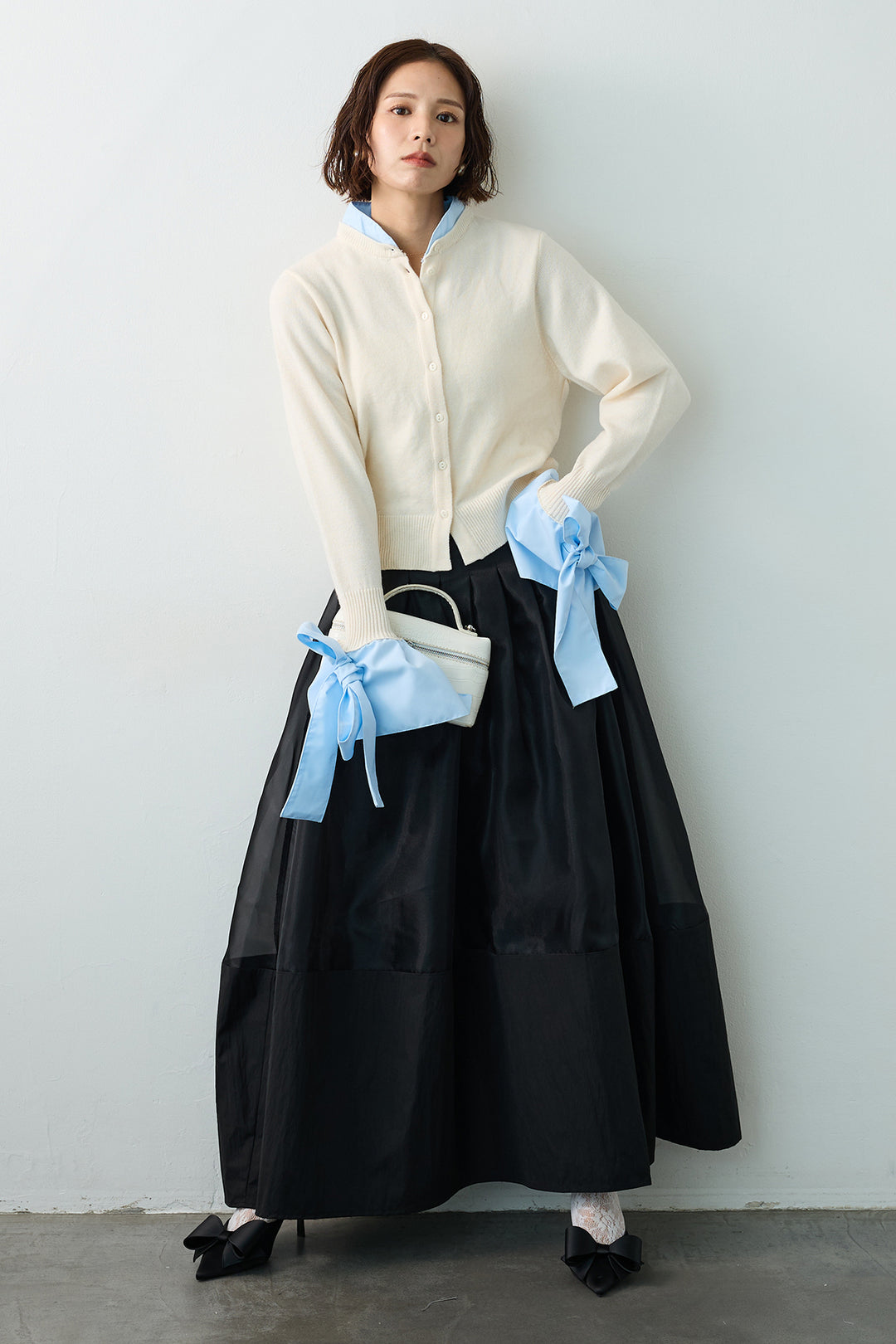 [予約]オーガンジー×タフタコクーンスカート