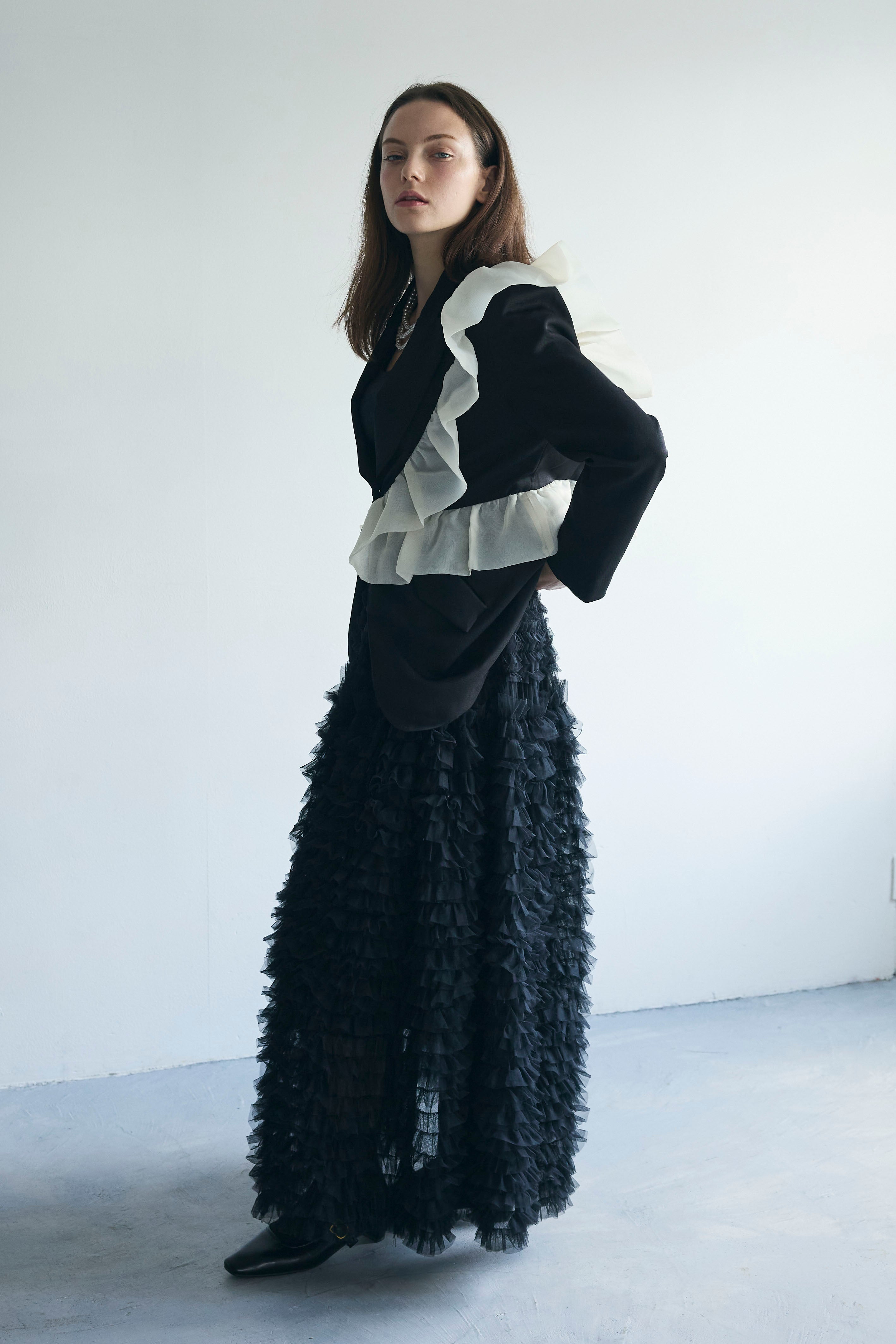 ⭐︎新品⭐︎フラーネ　Frene 袖フレアパールボンディングコート　同型 TRICK OR TREAT👻セットアイテムが全品表示価格よりさらに10%OFF