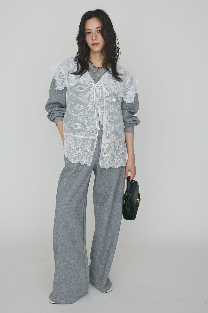 [予約]総レースカラーベストセットスウェットパンツセットアップ