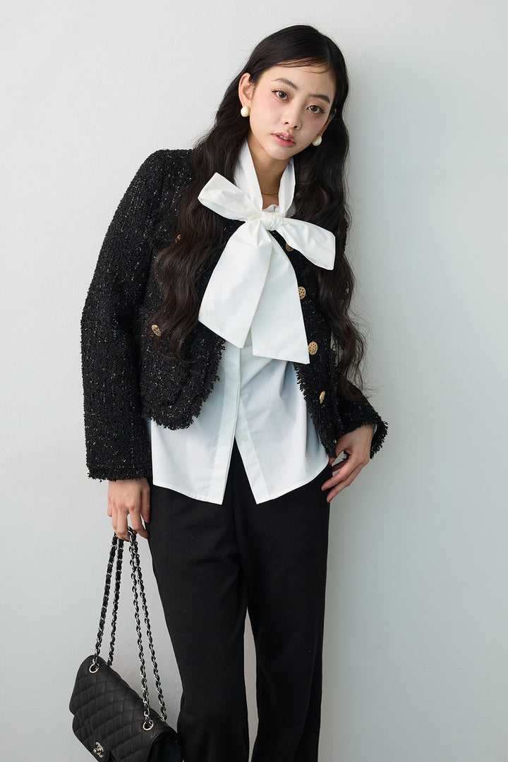 [予約]ビッグリボンボウタイベーシックブラウス