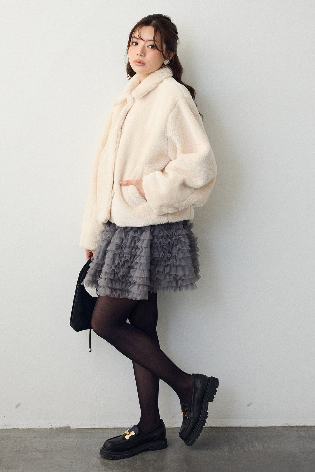 [予約]ボアコクーンスリーブジャケット