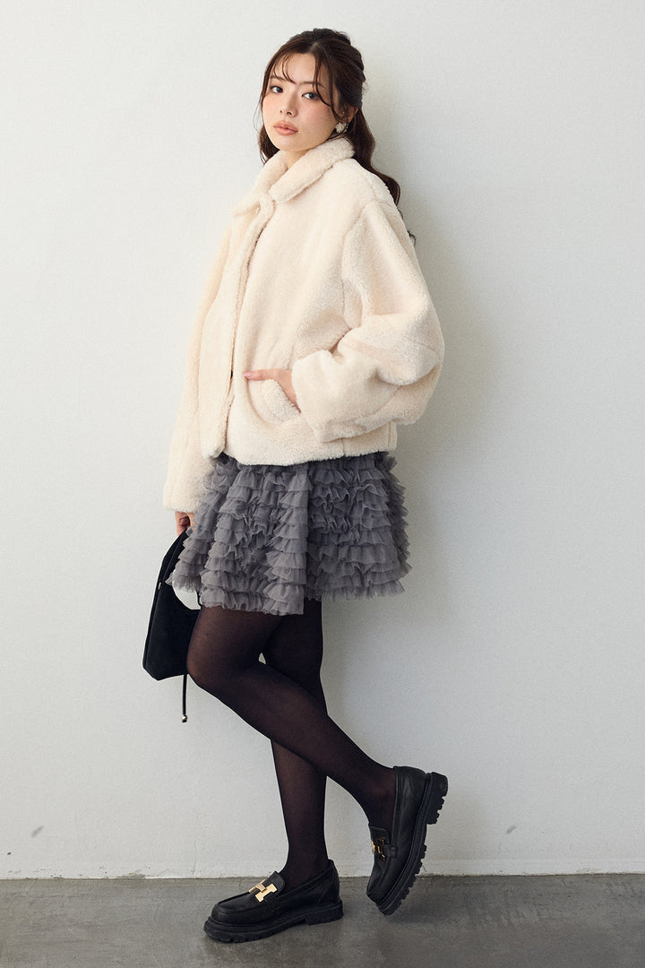 [予約]ボアコクーンスリーブジャケット