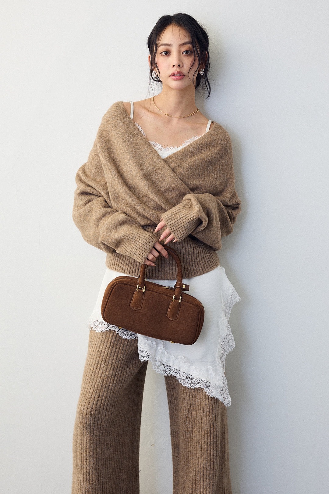 [予約]カシュクール美ラインニットセットアップ