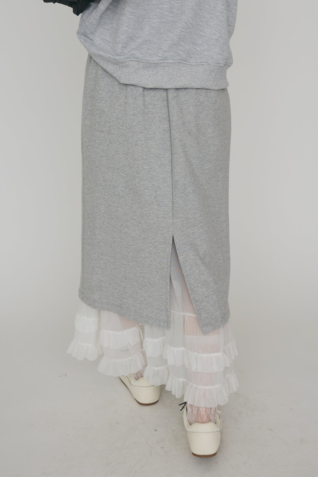 [予約]フリルヘムスウェットスリットスカート