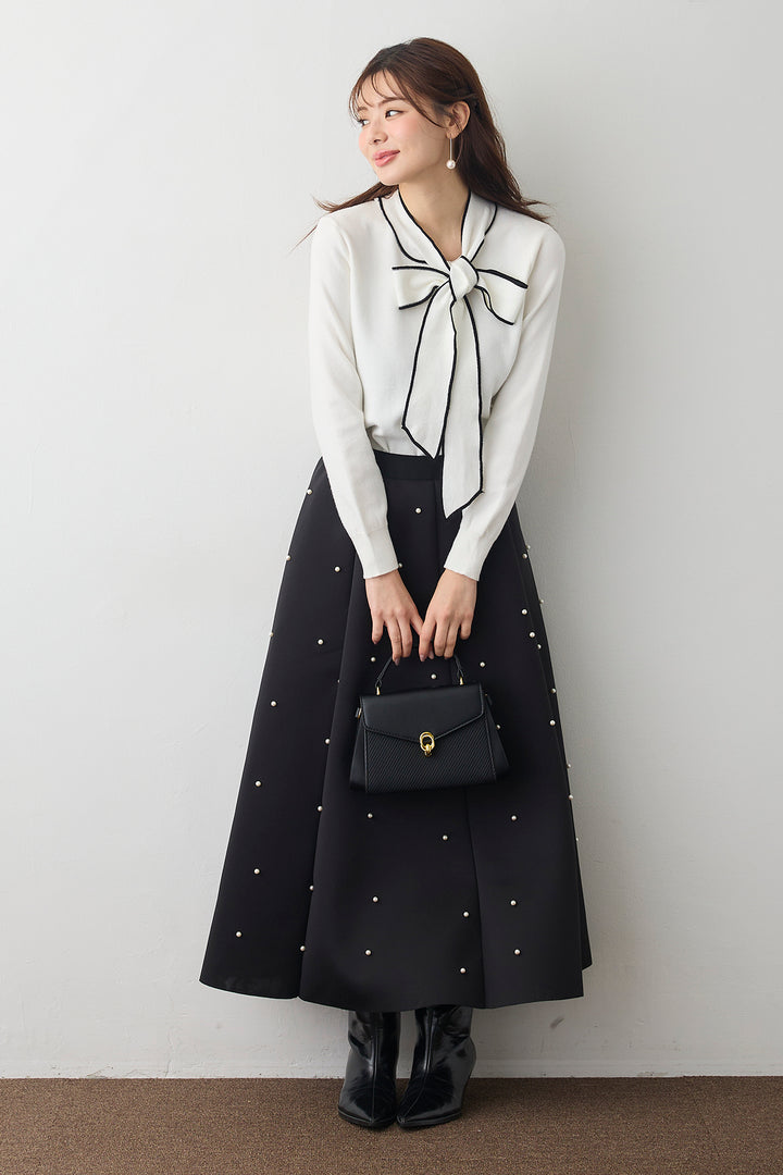 [予約]マルチパターンボンディングフレアスカート