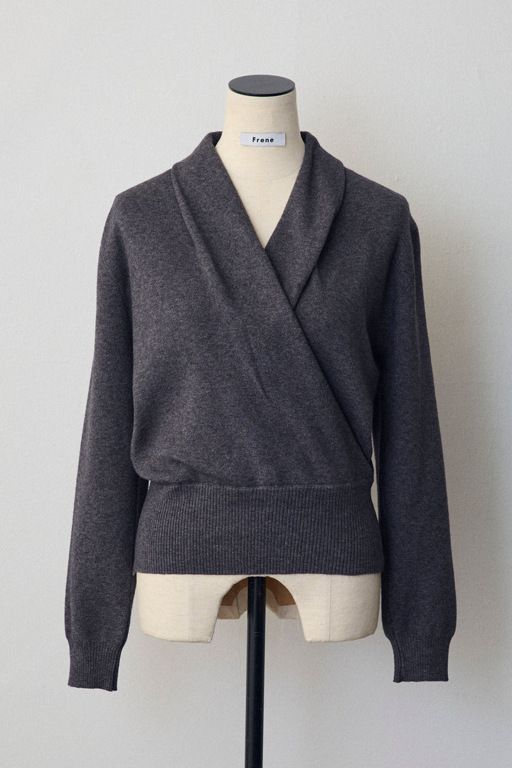 [予約]カシュクールデザインニット