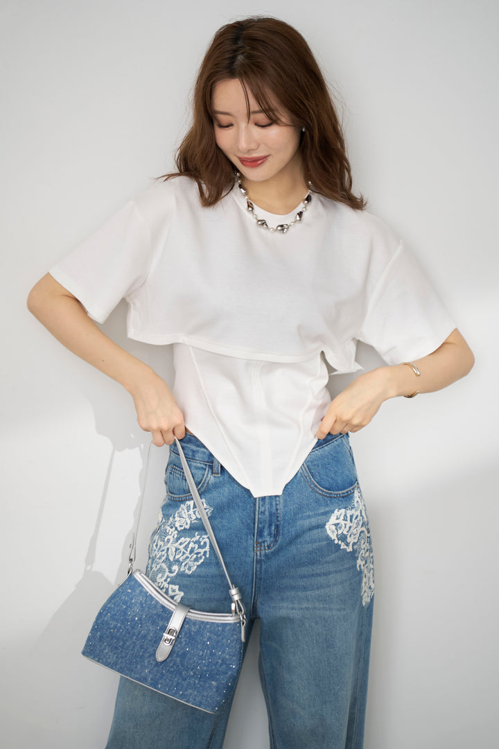 [予約]バックレースアップTシャツ