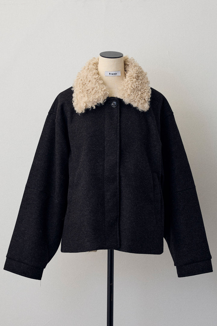 [予約]プードル襟2wayコート