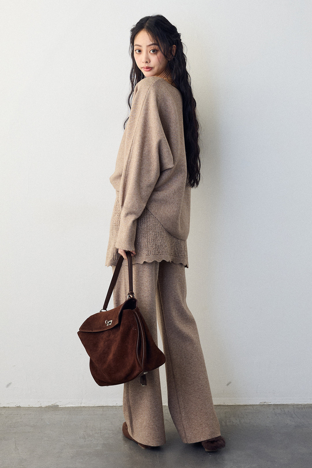 [予約]スカートレイヤードニットセットアップ