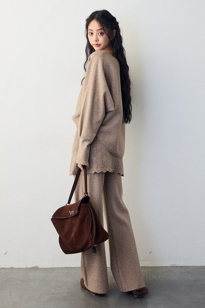 [予約]スカートレイヤードニットセットアップ