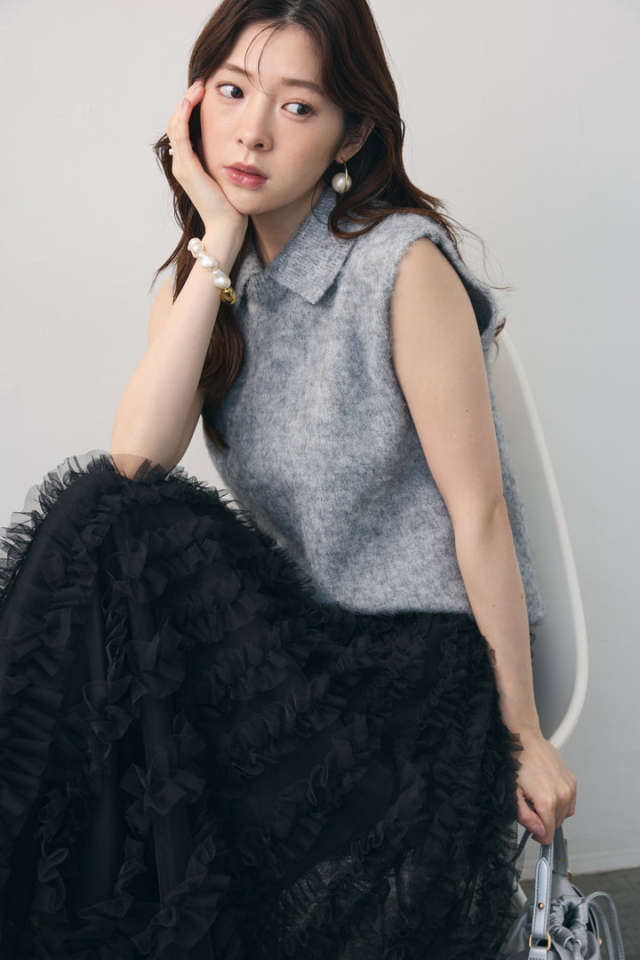 [予約]モヘア起毛ポロベスト