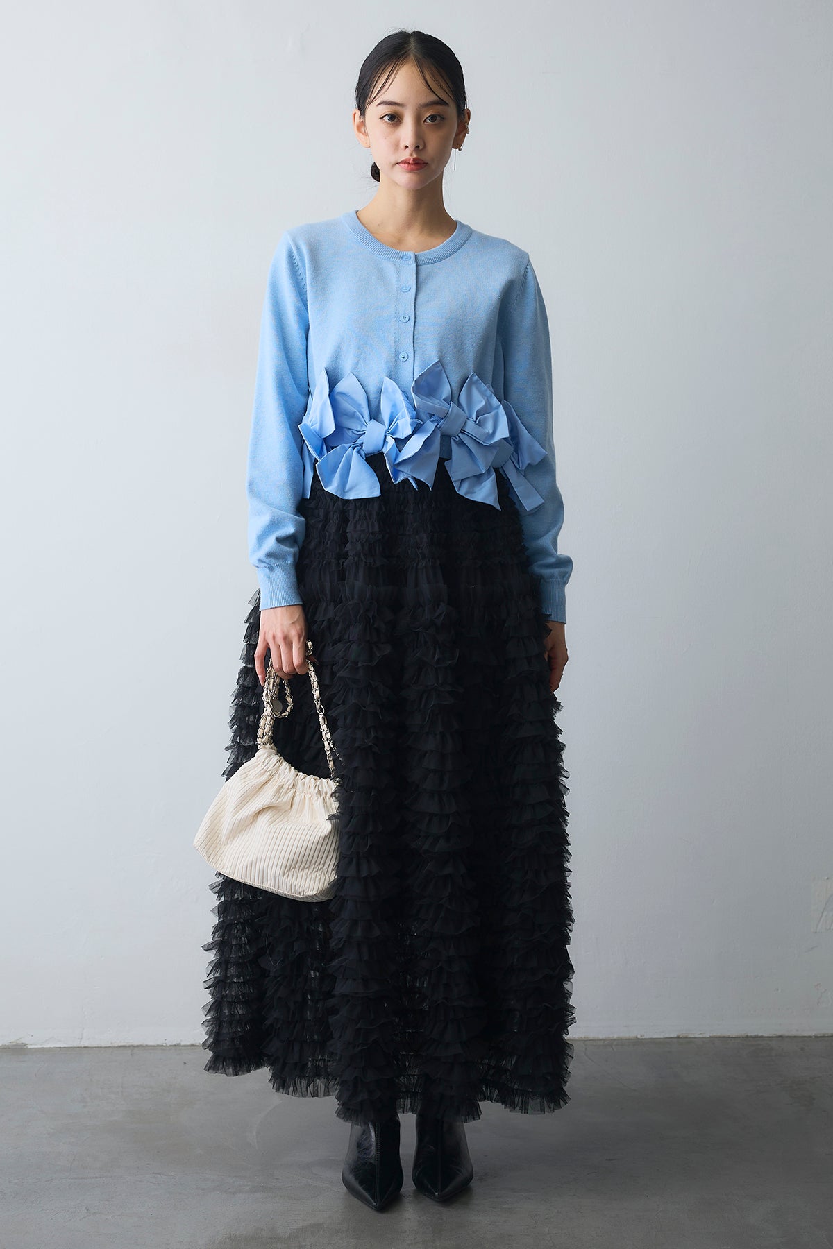 予約/SET]ホイップチュールティアードスカート+ホイップチュール