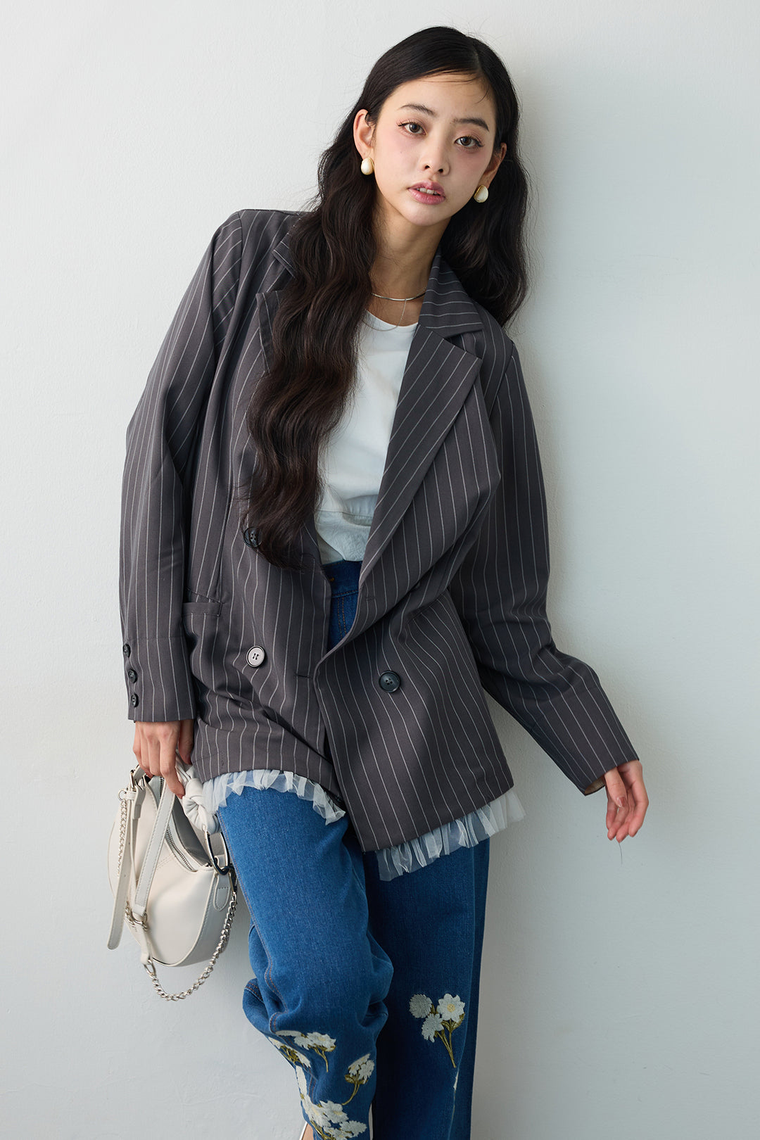 [予約]フリルヘム2wayマニッシュジャケット