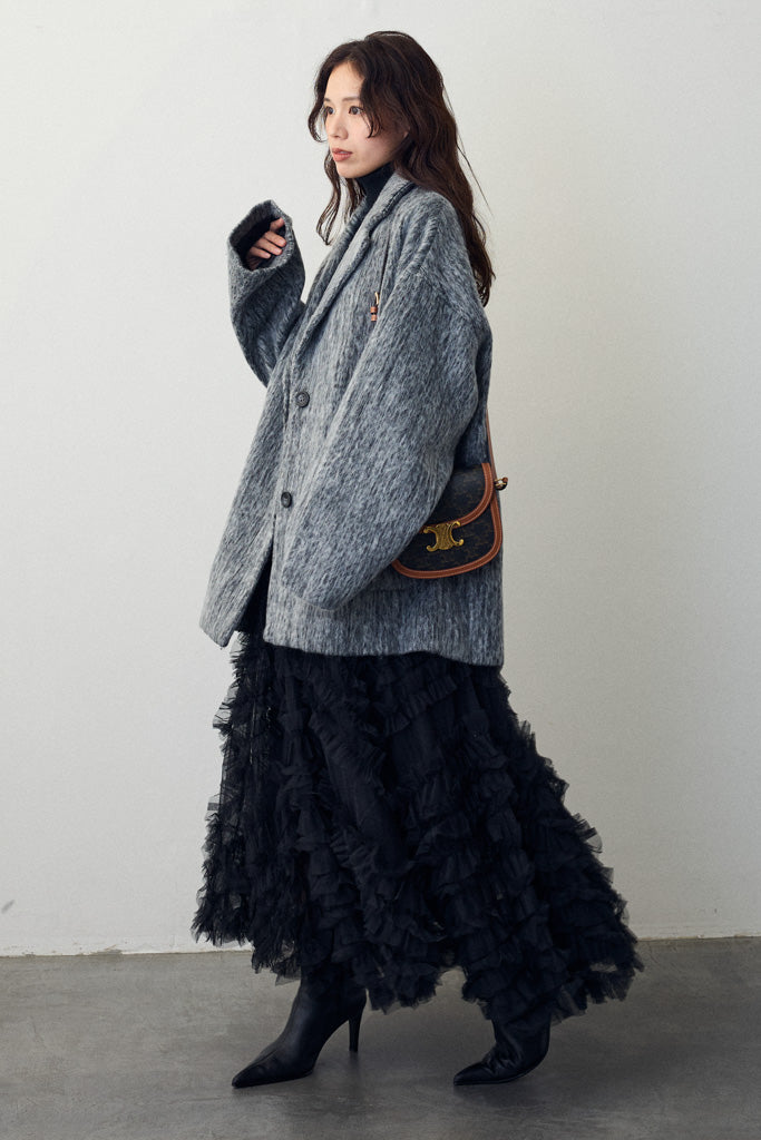 [予約]シャギーミドル丈コート