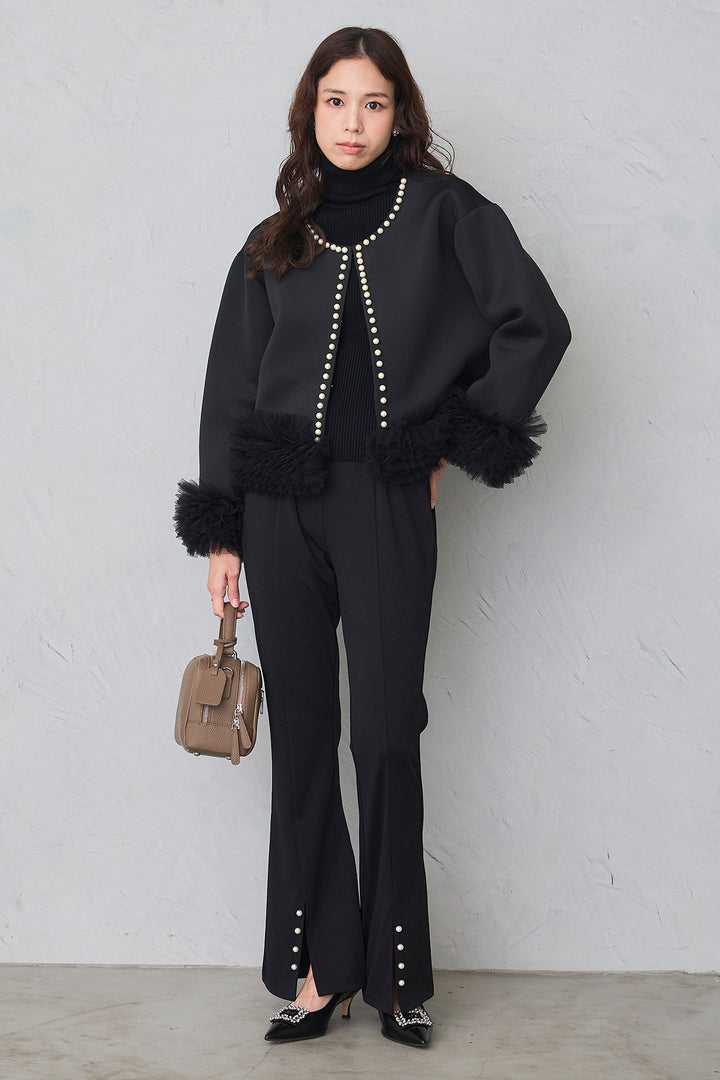 [予約]センタースリットパールパンツ