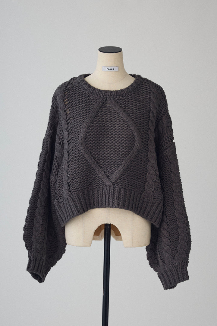 [予約]ローピングケーブルショートニット