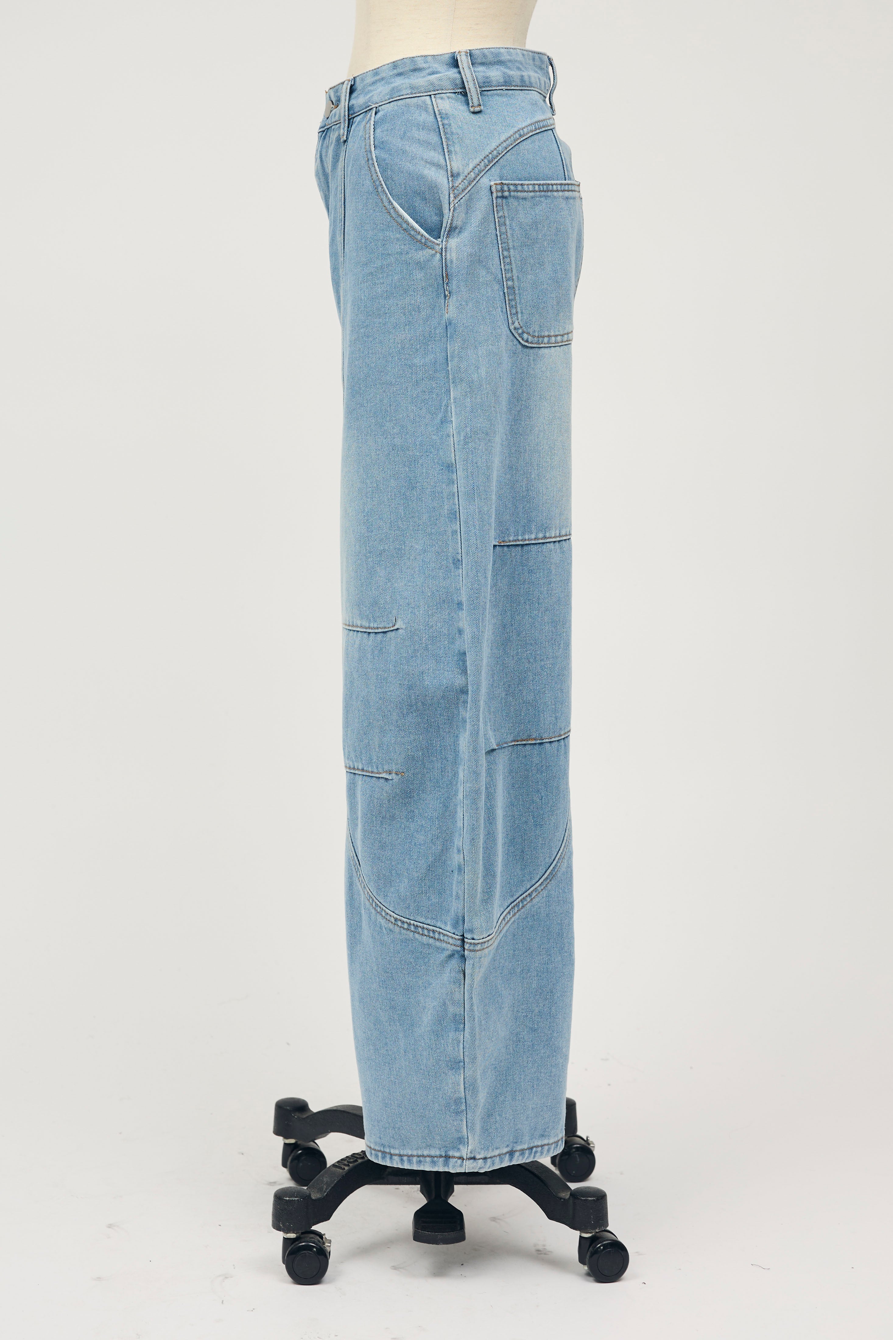 予約]ステッチ美ラインカーブデニムパンツ – Frene