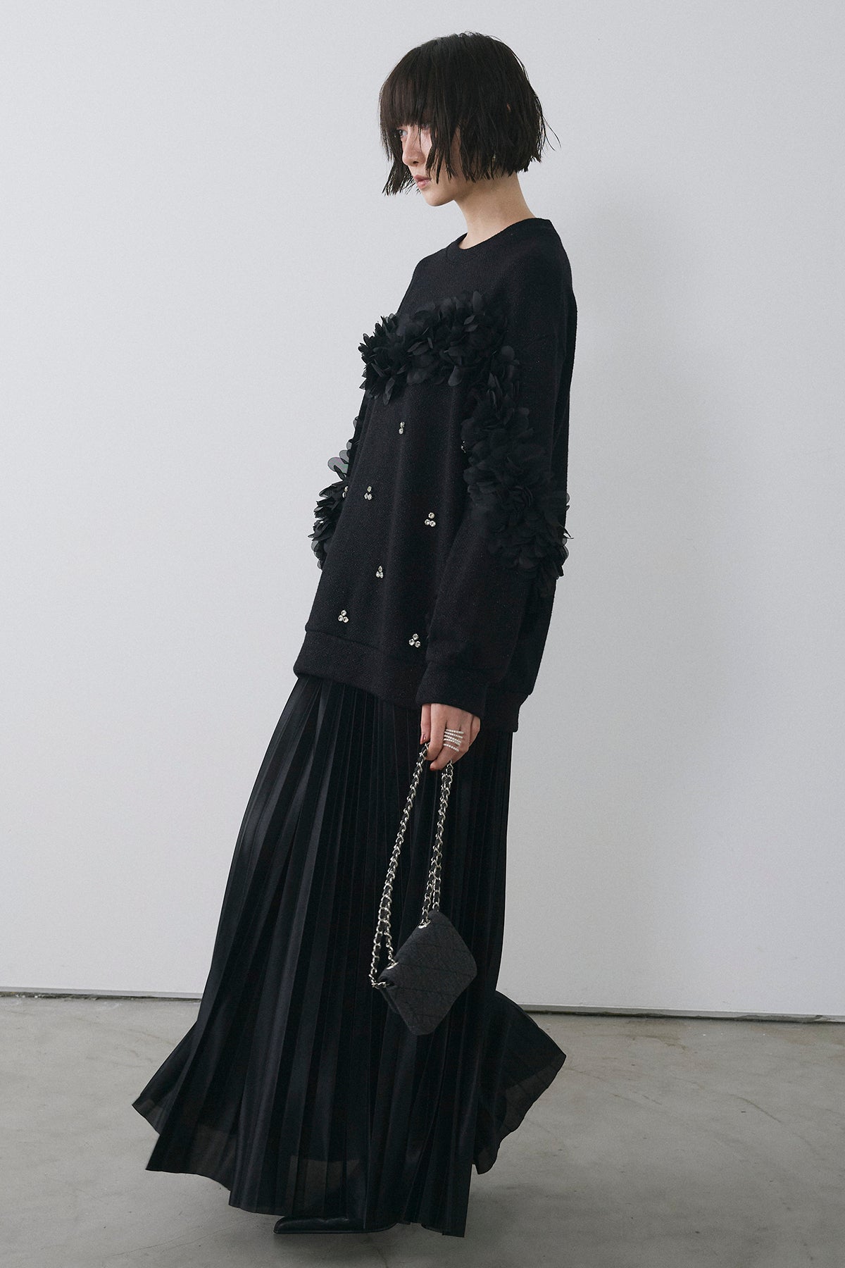 リボンジャガードジャケット　ブラック　Frene All – Frene