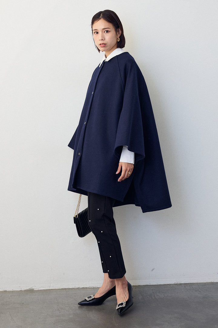 [予約]ウールライクドルマンポンチョコート
