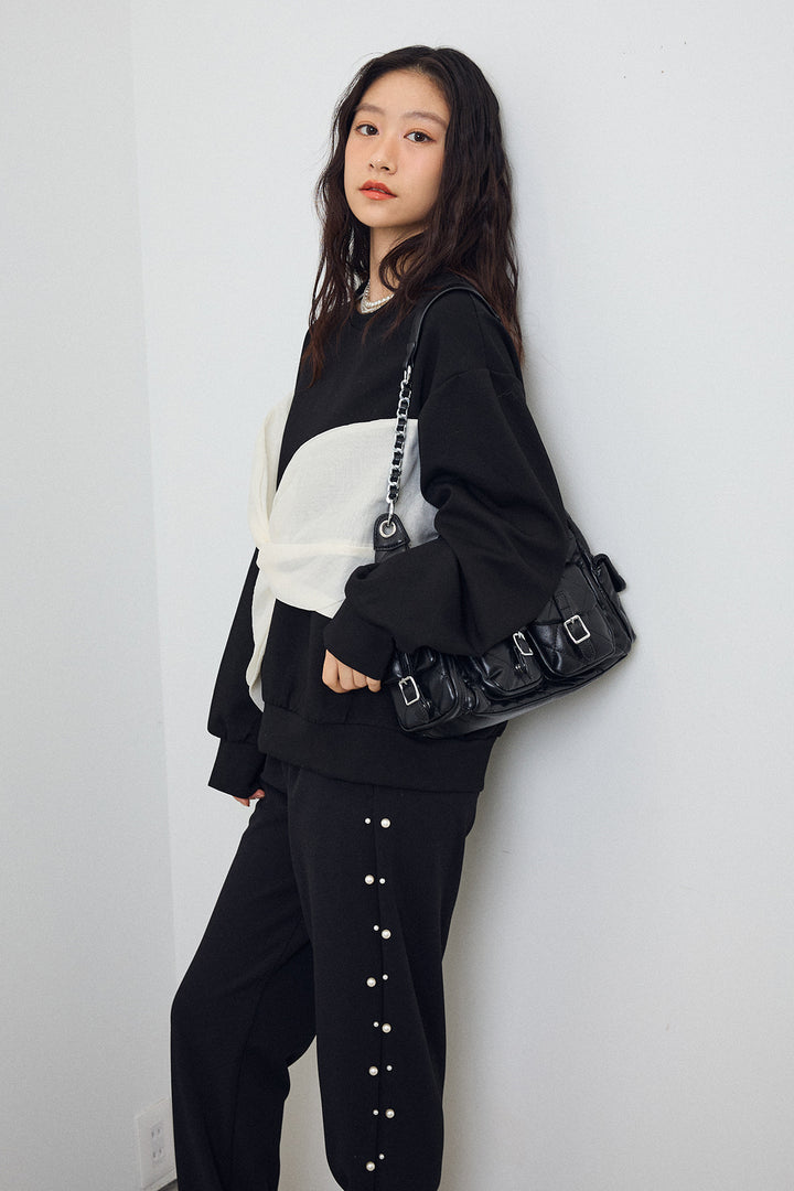 [予約]オーガンジーBIGリボンプルオーバー