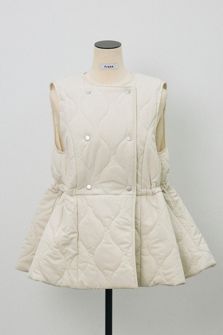 [予約]キルティングフレアシルエットベスト