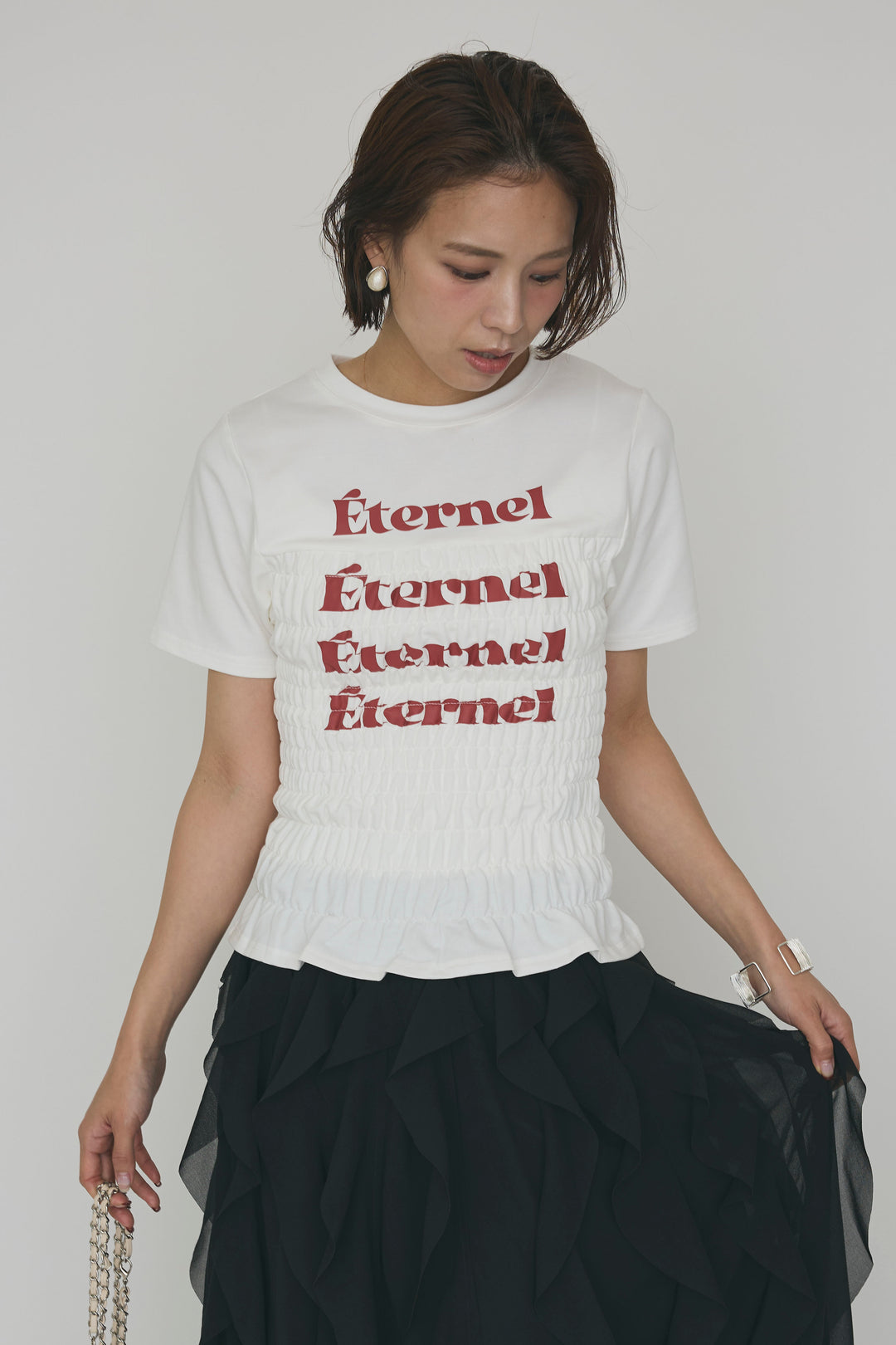 [予約]シャーリングロゴコンパクトTシャツ